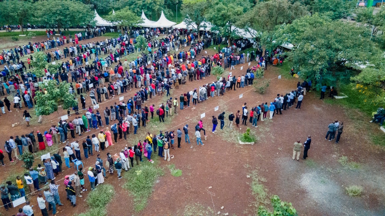 IEBC: Kenya voter turnout at 56 percent an hour to polls closing