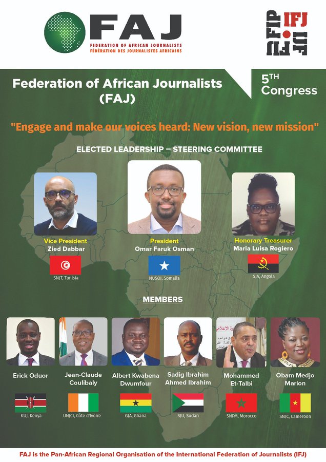 East African scribes win leadership slots in Federation of African Journalists - Vimarsana News