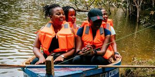 Canoeing in Dar es Salaam.