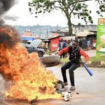 Uganda protest.