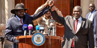 Salva Kiir and Riek Machar.