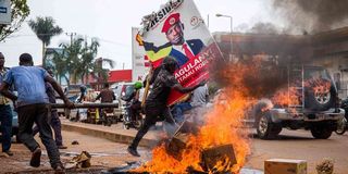 Uganda protest.
