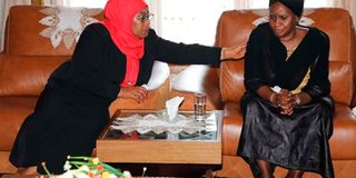 Samia Suluhu and Janeth Magufuli.