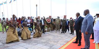 Presidents Kenyatta and Tshisekedi