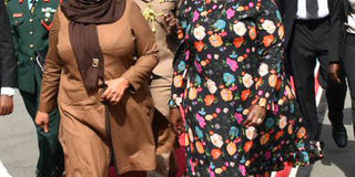 Raychelle Omamo and Samia Suluhu Hassan.