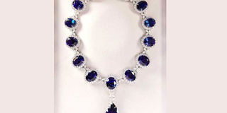 Rosenkrantz_necklace with about 600 carats of Tanzanites.