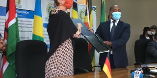 Regine Hess and Peter Mathuki.