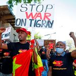 Pro-Tigray protesters