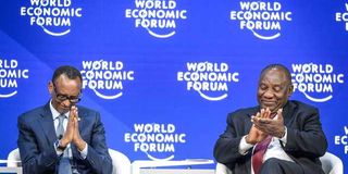 Paul Kagame and Cyril Ramaphosa.