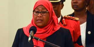 Tanzanian President Samia Suluhu Hassan.