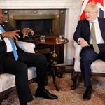 Kenya's President Uhuru Kenyatta with UK Prime Minister Boris Johnson.