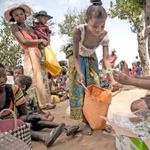 A worker from the NGO Action Contre la Faim 