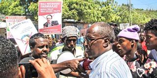 People protest against Somalia’s President Mohamed Abdullahi Mohamed