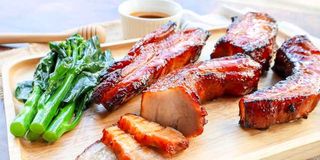A dish of honeyed pork