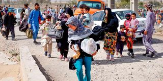 Afghan refugees.