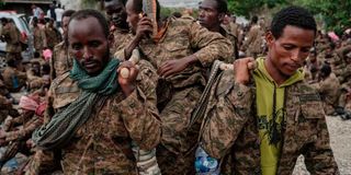 Captive Ethiopian soldiers