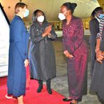 Estonia President Kersti Kaljulaid, CS Raychelle Omamo and CS Monica Juma.