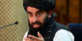 Taliban spokesman Zabihullah Mujahid.