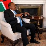 Kenya's President Uhuru Kenyatta with UK Prime Minister Boris Johnson.