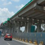Ongoing construction of the Nairobi Expressway.