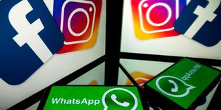 Facebook, WhatsApp and Instagram.