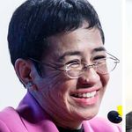 Nobel Peace Prize winners Maria Ressa and Dmitry Muratov.