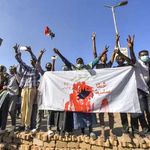 Sudanese anti-coup protesters