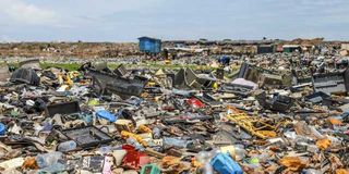 Electronic scrapyard in Accra, Ghana.