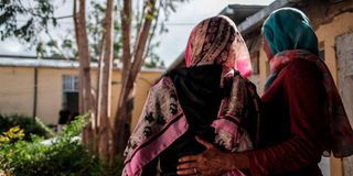 Women at a safe house for survivors of sexual assault, in Mekele, Tigray.