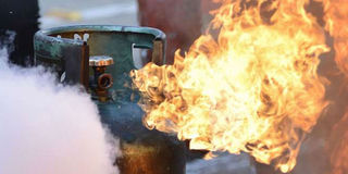 Gas explosion.