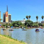 Leisure boat rides at Uhuru Park in Nairobi, Kenya, on Christmas day, 2020.