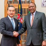 President Uhuru Kenyatta with Chinese Foreign Minister Wang Yi