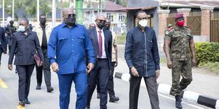 Congolese President Felix Tshisekedi, Rwanda’s Paul Kagame 