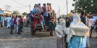 Ethiopians fleeing intense fighting in their homeland of Tigray. 