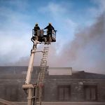 South Africa National Assembly building on fire.