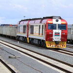 SGR cargo train at the Nairobi terminus on April 27, 2019.