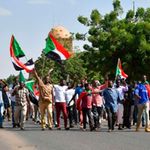 Sudanese anti-coup protesters.