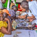 Miners display gemstones at Dan Mwazo Hall in Voi, Taita Taveta during the county’s gemstone expo.
