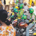 Motorcycle taxi.