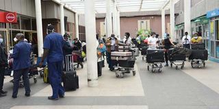 Passengers at JKIA.