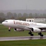 An Emirates Airlines plane. 