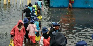 Flooded neighbourhood in Madagascar.