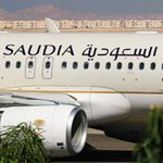 A Saudi Airlines plane.