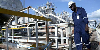 Oil well in South Sudan.