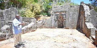 Jumba Ruins in Mtwapa, Kilifi County, Kenya.