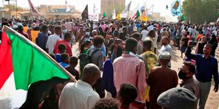 Sudan protest.