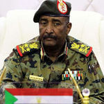 Sudan's army ruler General Abdel Fattah al-Burhan in Khartoum on April 16, 2019.