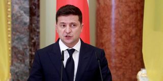 Ukrainian leader Volodymyr Zelensky.