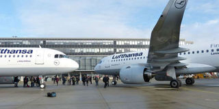 Lufthansa airplanes