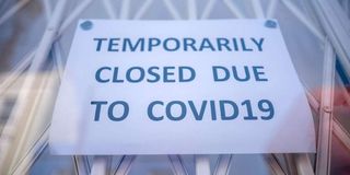 A business closed during the lockdown. 